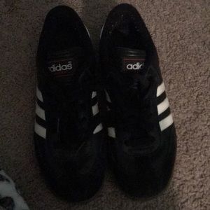 cute adidas samba black and white